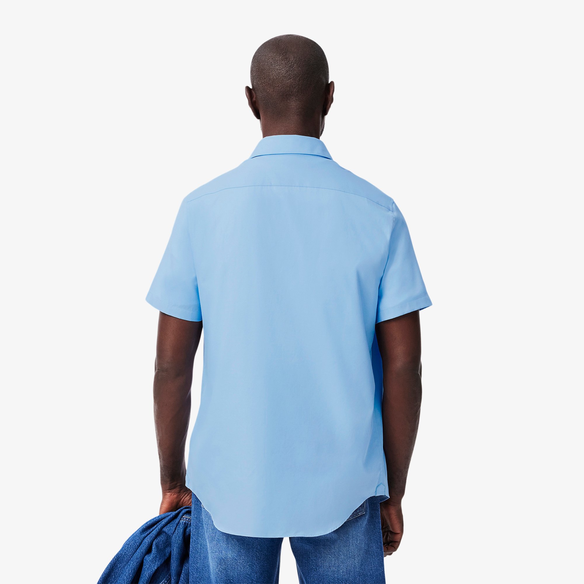 Áo Sơ Mi Lacoste Nam Dáng Suông Tay Ngắn Chất Liệu Cotton