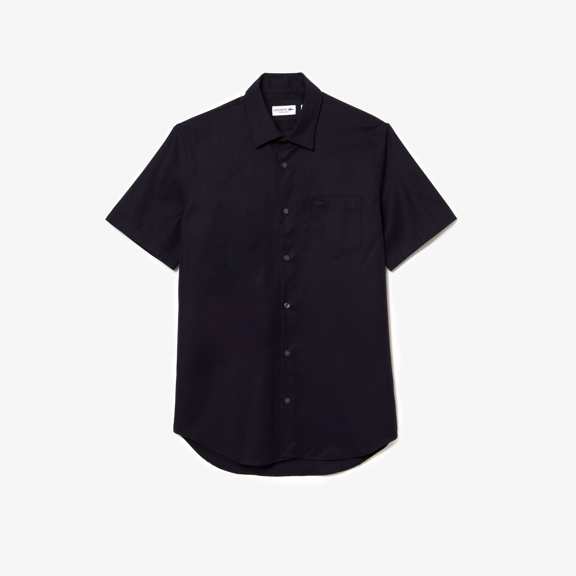 Áo Sơ Mi Lacoste Nam Dáng Suông Tay Ngắn Chất Liệu Cotton