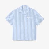 Áo Sơ Mi Ngắn Tay Lacoste Nam Dáng Rộng Họa Tiết Sọc