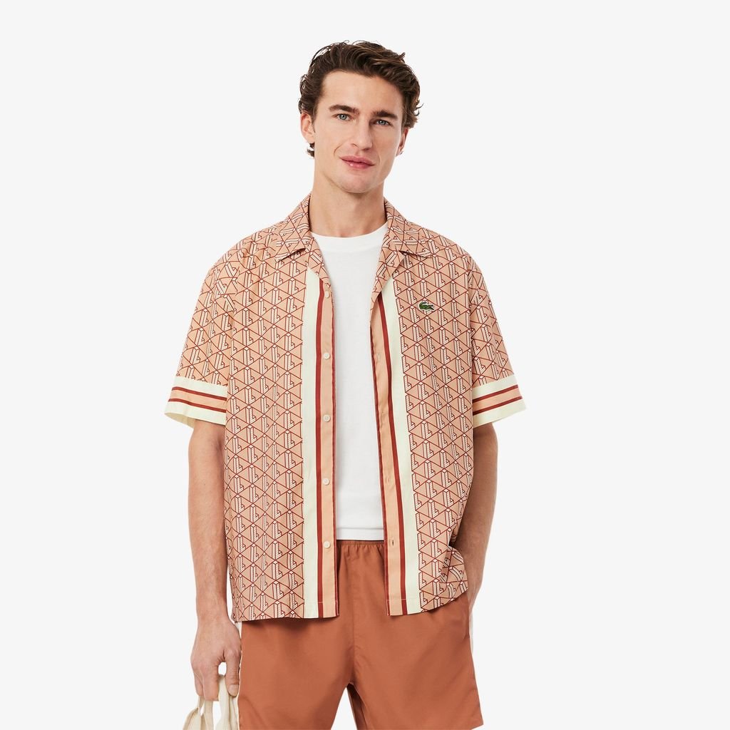 Áo Sơ Mi Lacoste Nam Dáng Thẳng Họa Tiết Monogram
