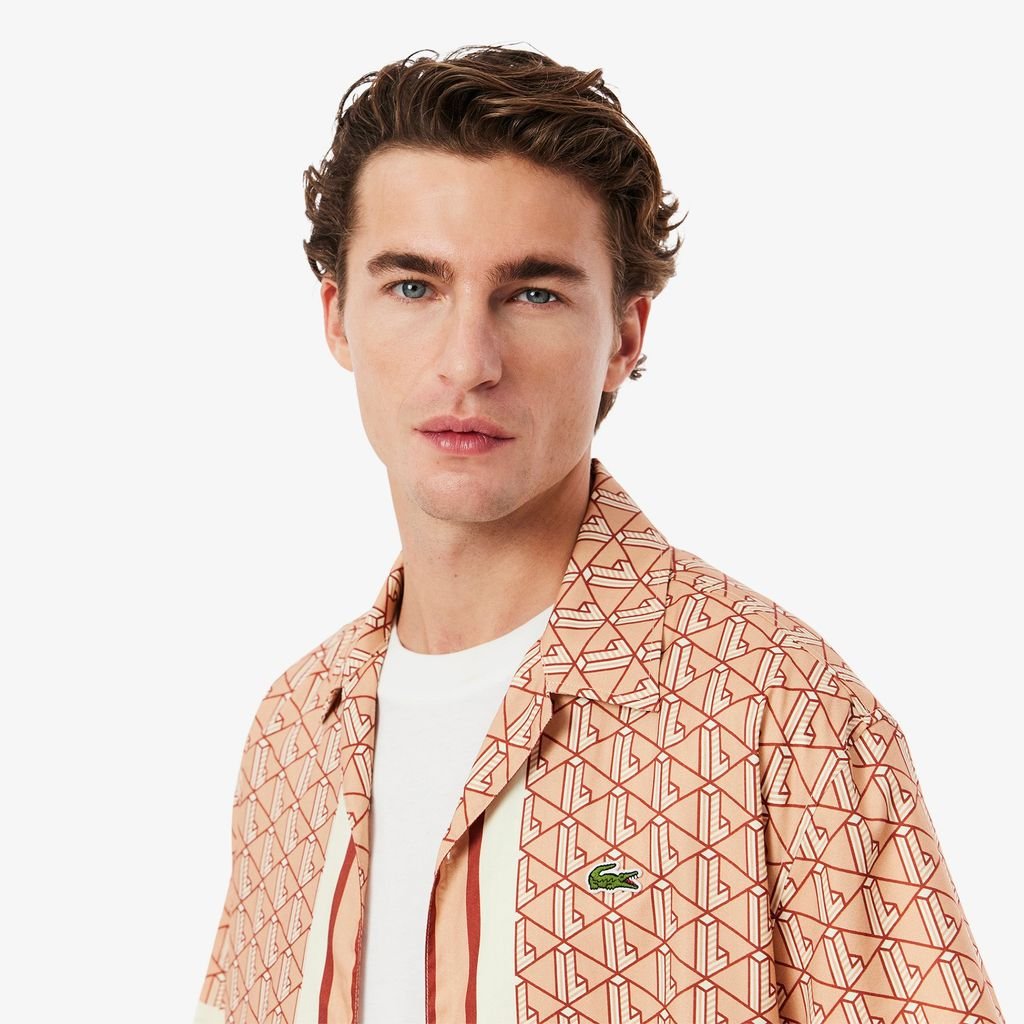Áo Sơ Mi Lacoste Nam Dáng Thẳng Họa Tiết Monogram