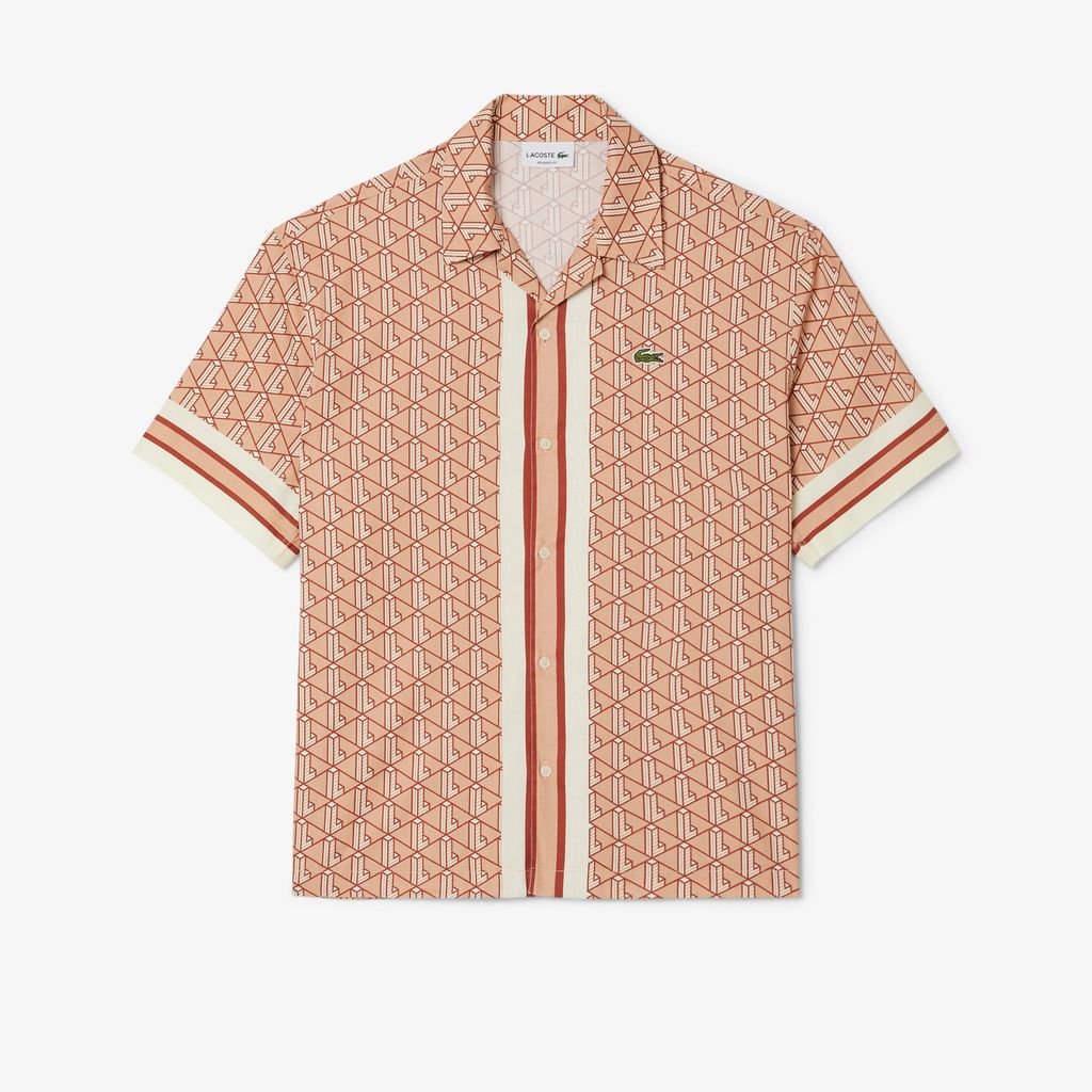 Áo Sơ Mi Lacoste Nam Dáng Thẳng Họa Tiết Monogram