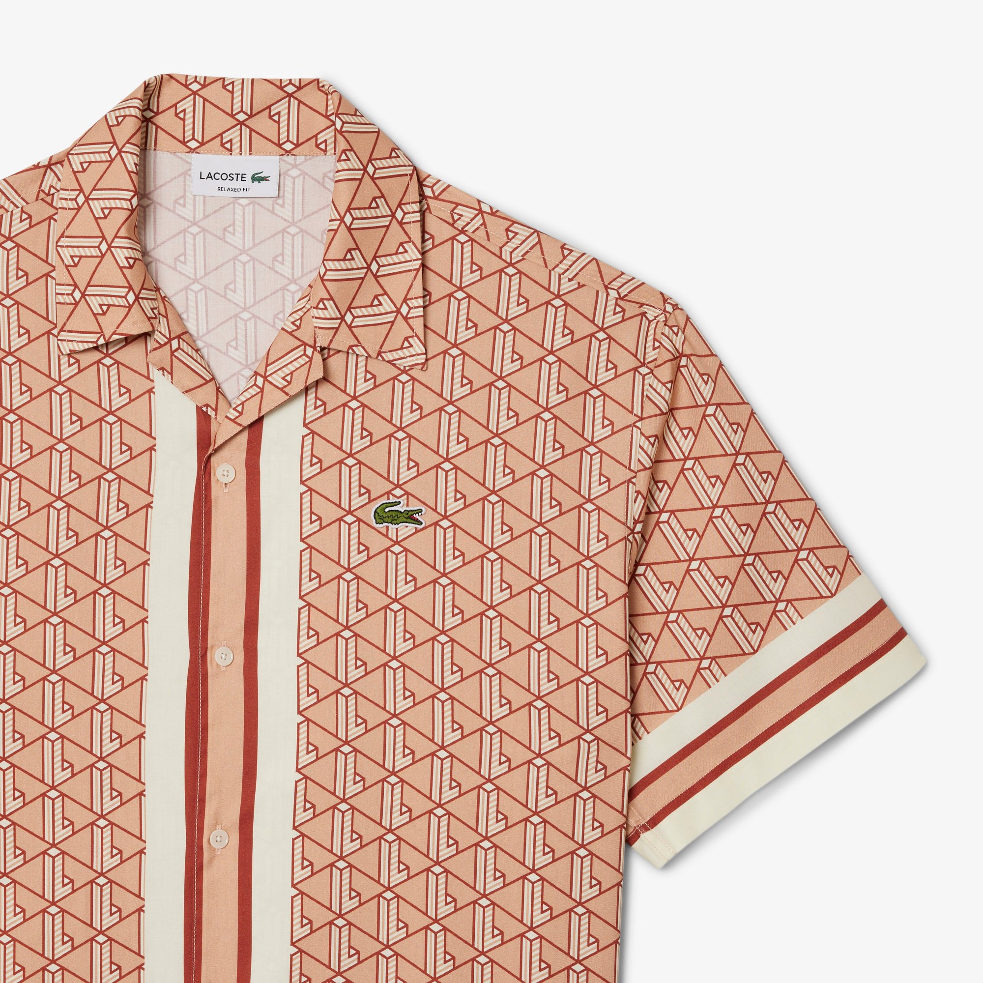 Áo Sơ Mi Lacoste Nam Dáng Thẳng Họa Tiết Monogram