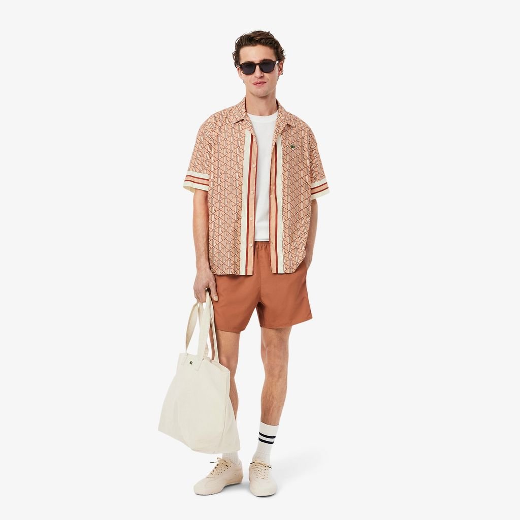 Áo Sơ Mi Lacoste Nam Dáng Thẳng Họa Tiết Monogram