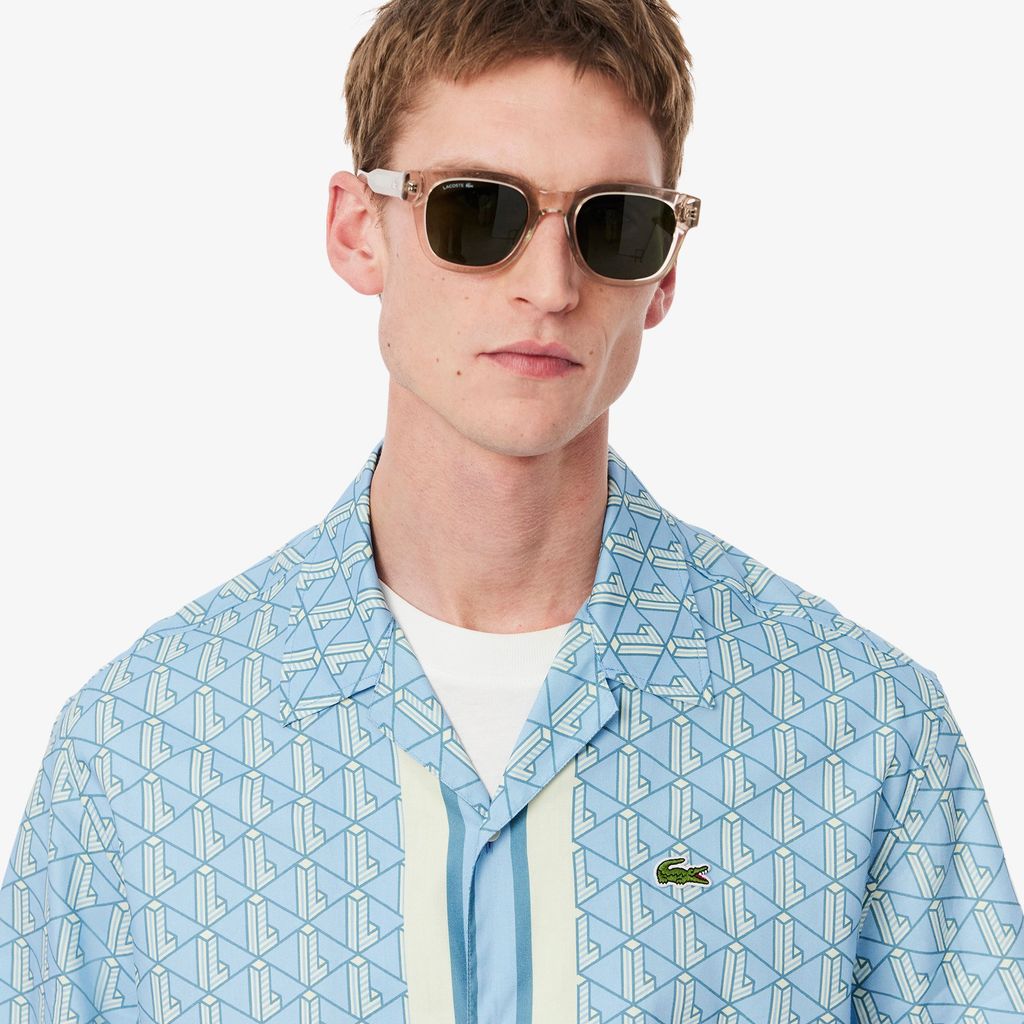 Áo Sơ Mi Lacoste Nam Dáng Thẳng Họa Tiết Monogram