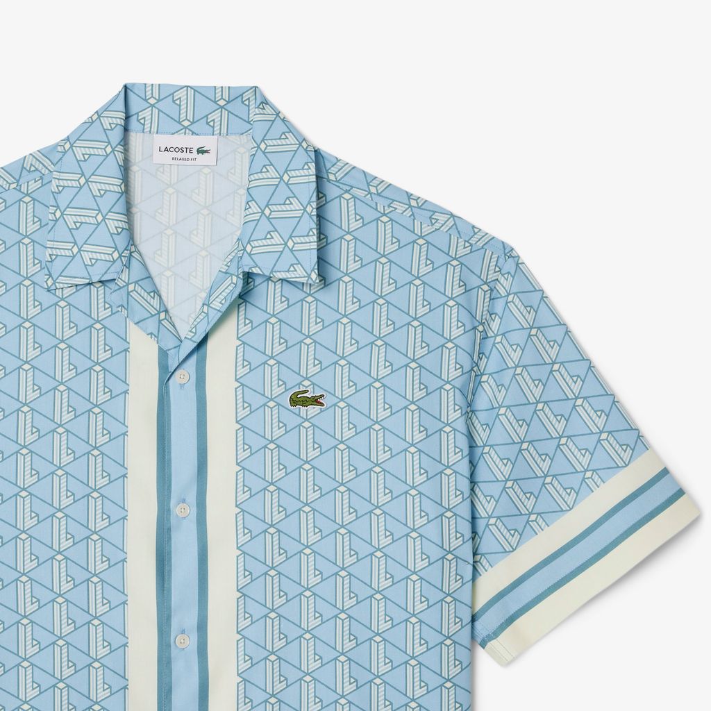 Áo Sơ Mi Lacoste Nam Dáng Thẳng Họa Tiết Monogram