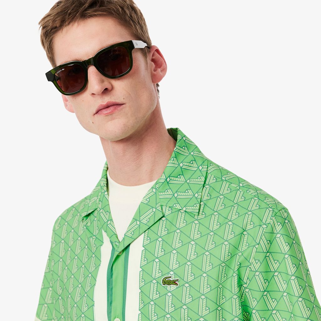 Áo Sơ Mi Lacoste Nam Dáng Thẳng Họa Tiết Monogram