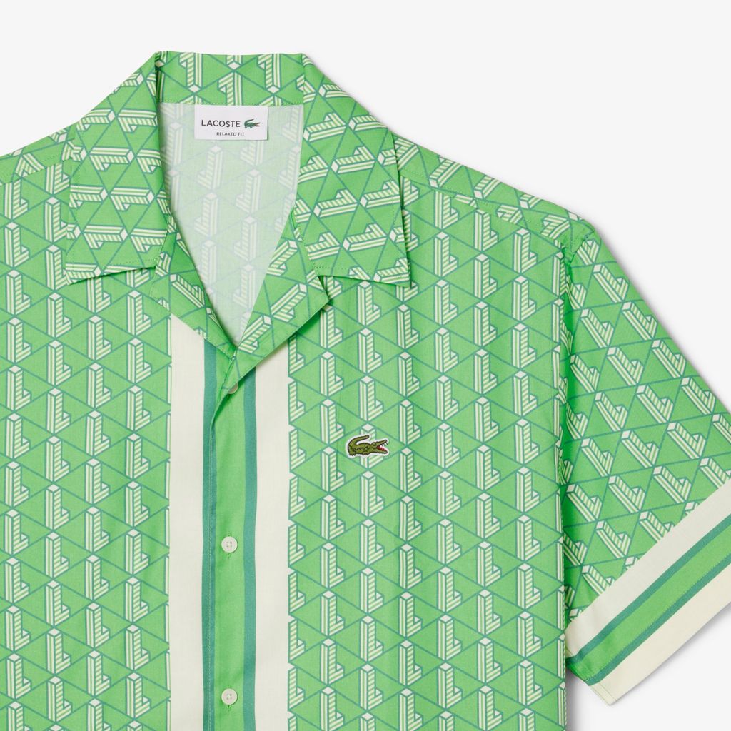 Áo Sơ Mi Lacoste Nam Dáng Thẳng Họa Tiết Monogram
