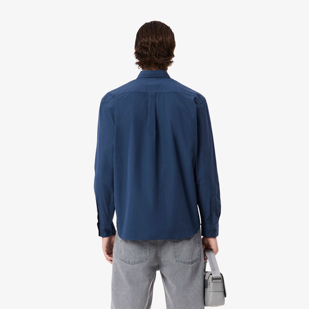 Áo Sơ Mi Lacoste Nam Dáng Rộng Chất Liệu Poplin Nhẹ