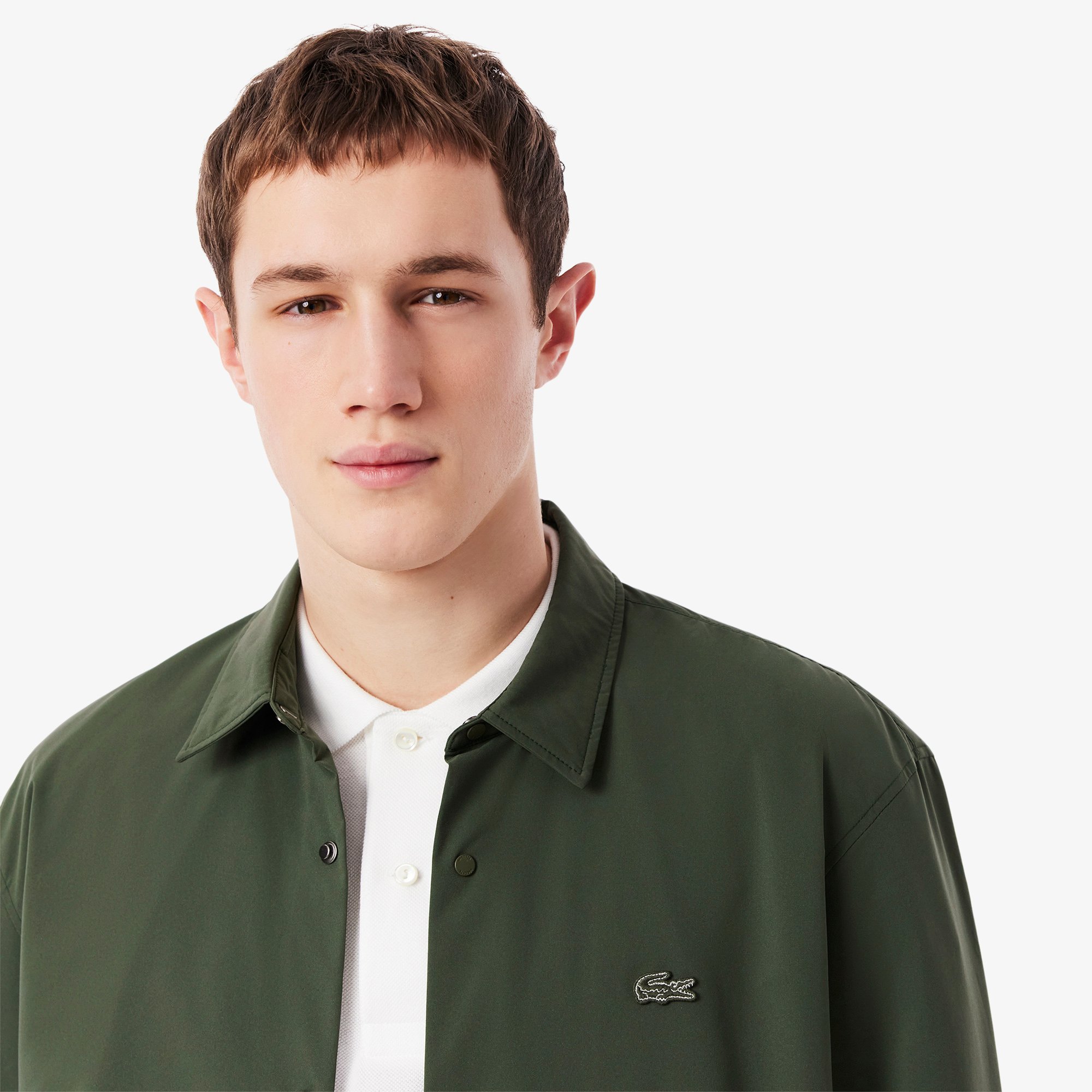 Áo Sơ Mi Khoác Ngoài Lacoste Nam Chất Liệu Chần Bông Chống Nước