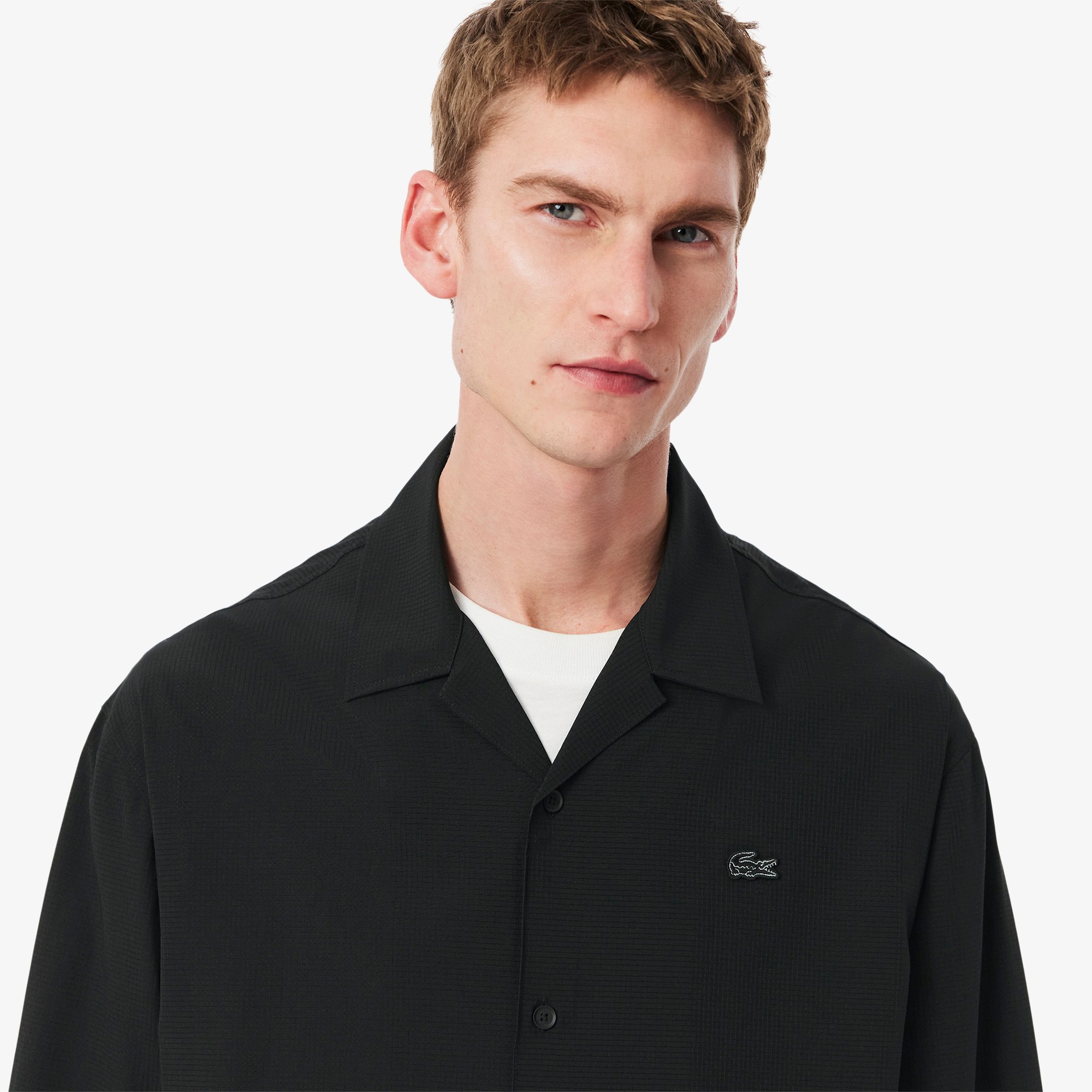 Áo Sơ Mi Lacoste Nam Dáng Rộng Chất Liệu Nhẹ Thoáng Khí