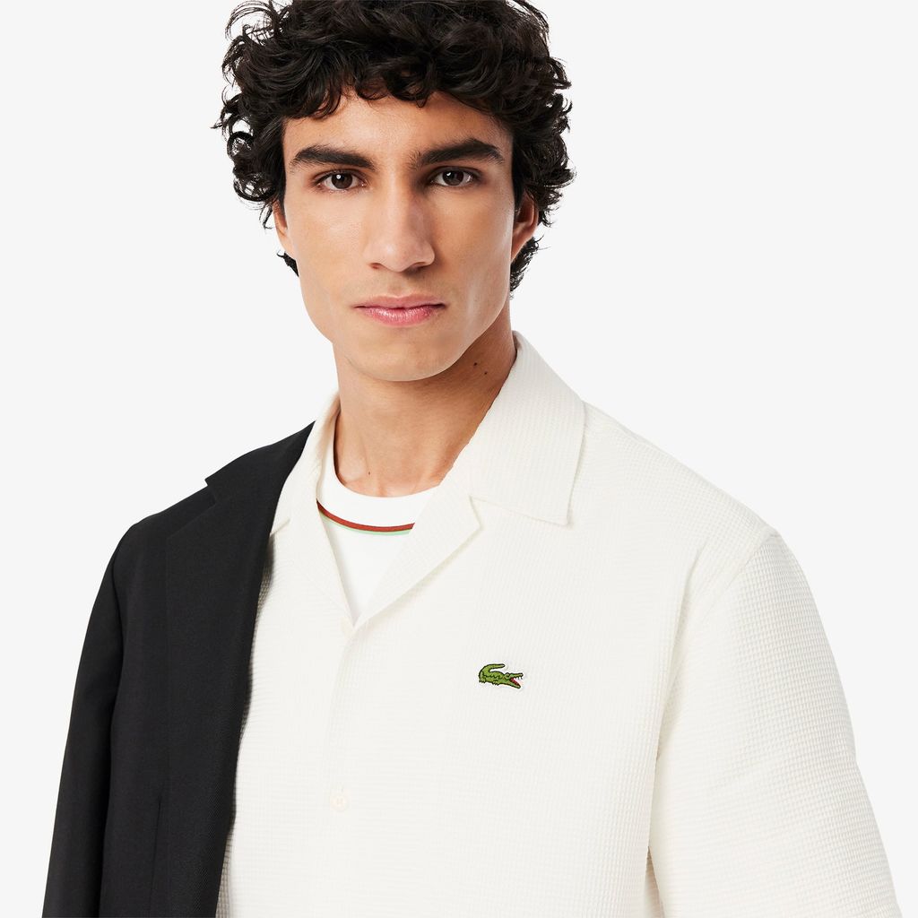 Áo Sơ Mi Lacoste Nam Dáng Rộng Họa Tiết Waffle