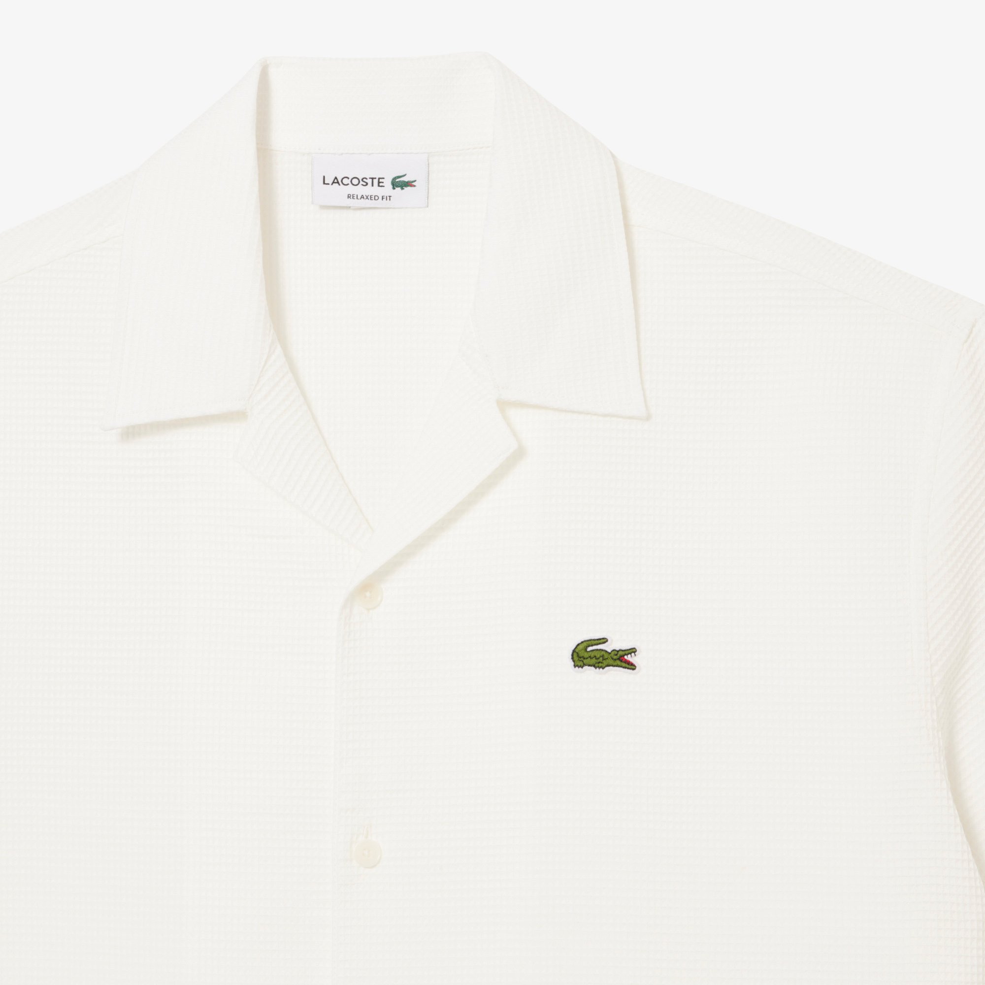 Áo Sơ Mi Lacoste Nam Dáng Rộng Họa Tiết Waffle