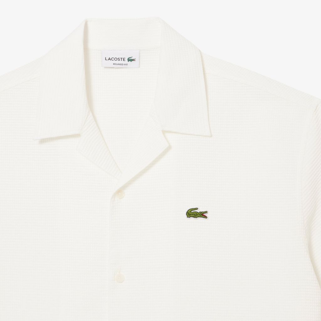 Áo Sơ Mi Lacoste Nam Dáng Rộng Họa Tiết Waffle