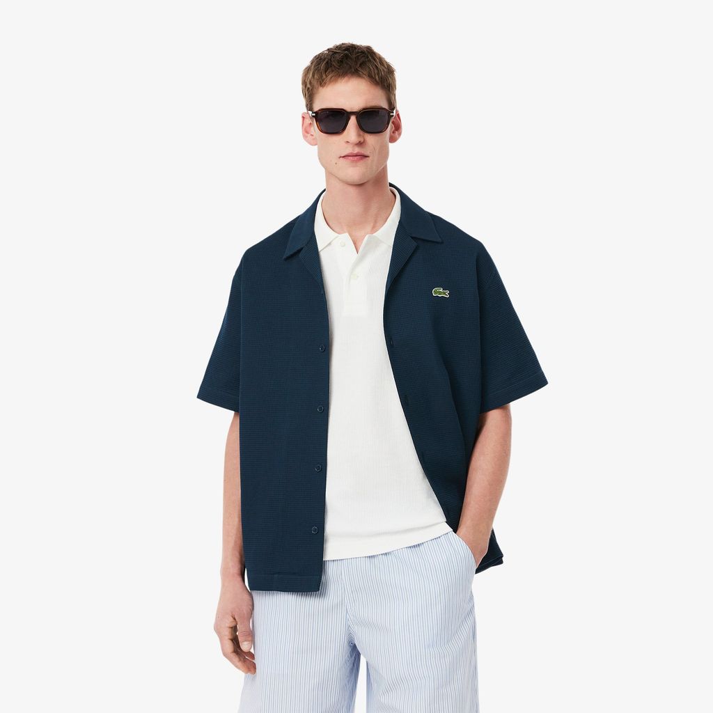 Áo Sơ Mi Lacoste Nam Dáng Rộng Họa Tiết Waffle
