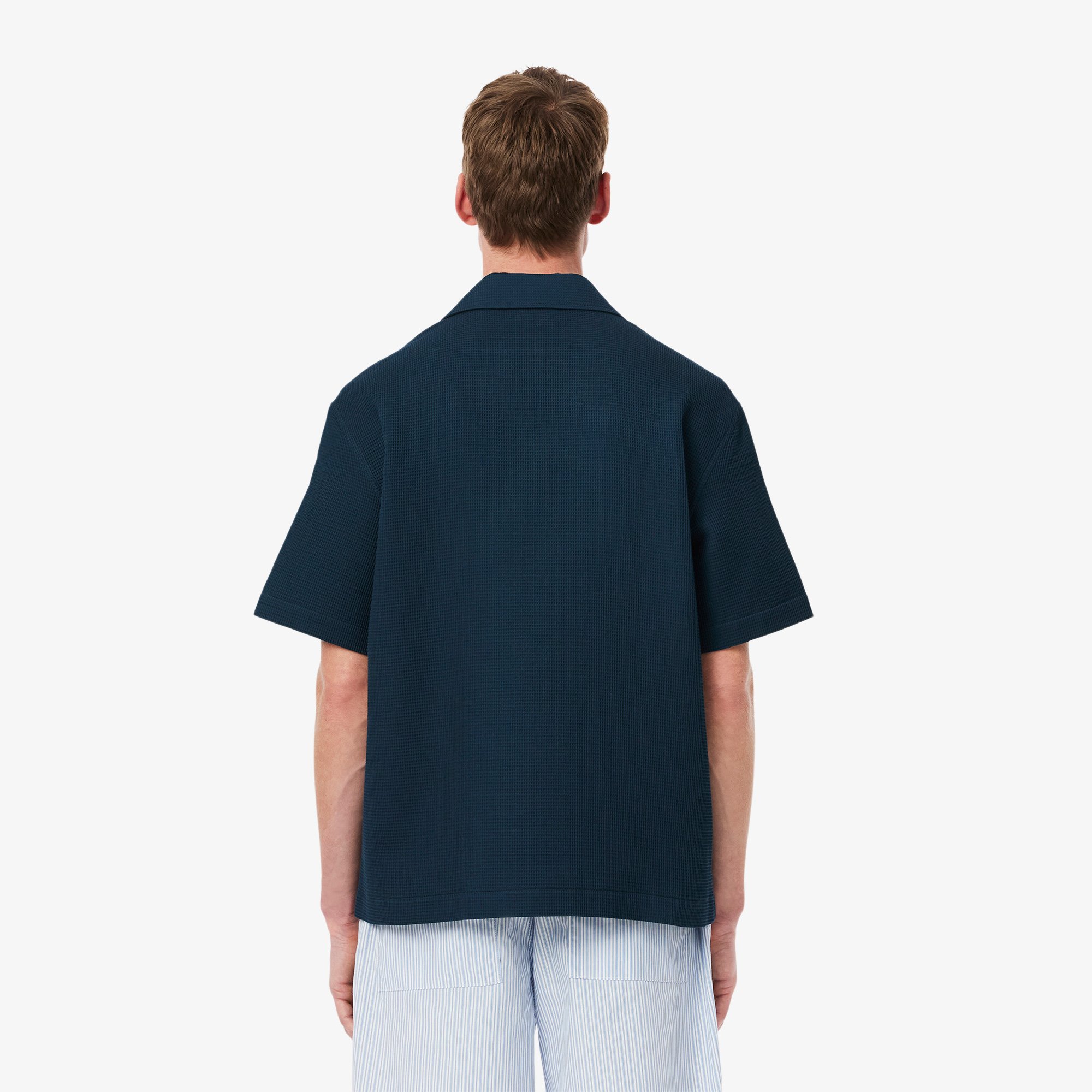 Áo Sơ Mi Lacoste Nam Dáng Rộng Họa Tiết Waffle