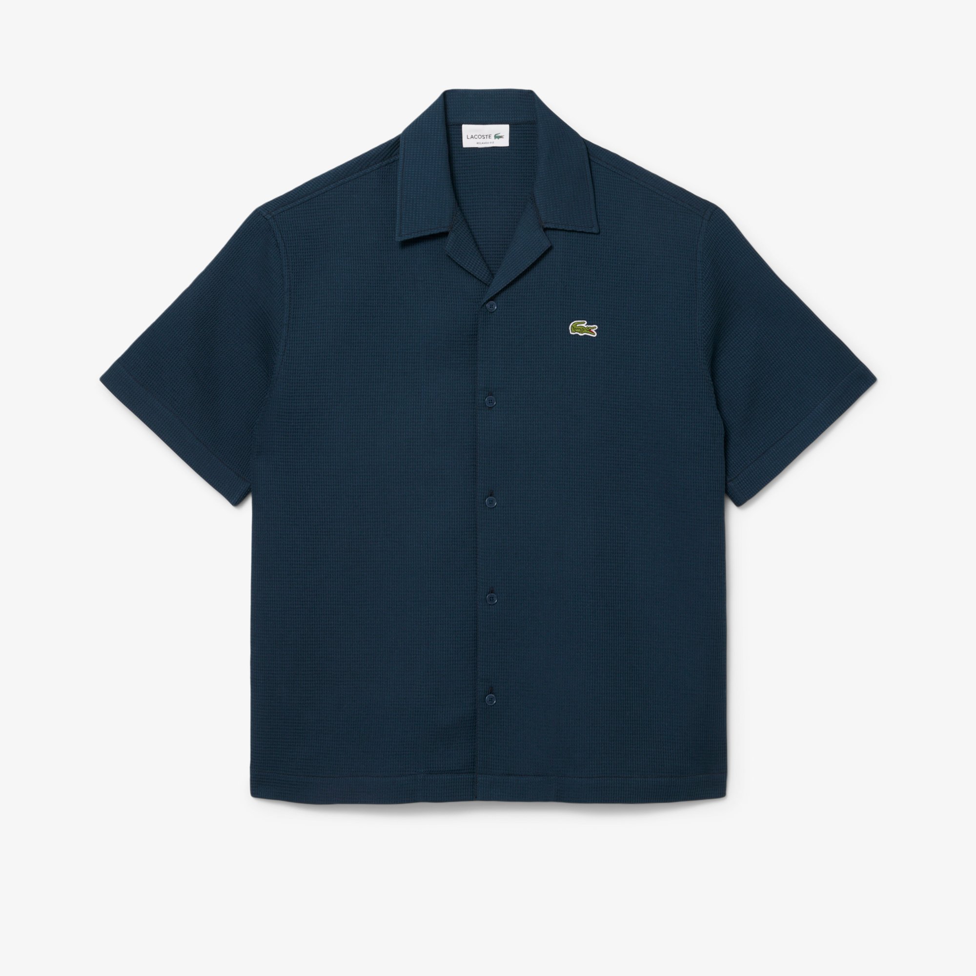 Áo Sơ Mi Lacoste Nam Dáng Rộng Họa Tiết Waffle