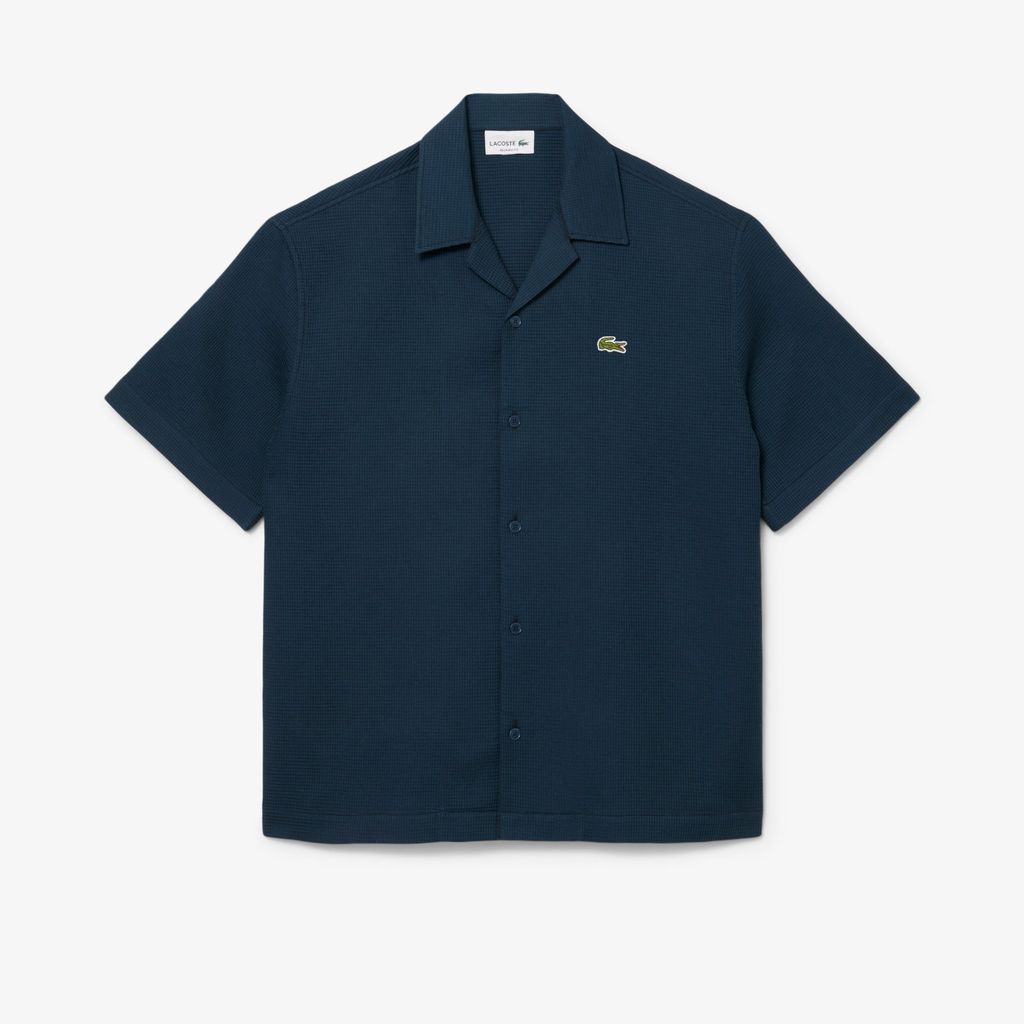 Áo Sơ Mi Lacoste Nam Dáng Rộng Họa Tiết Waffle