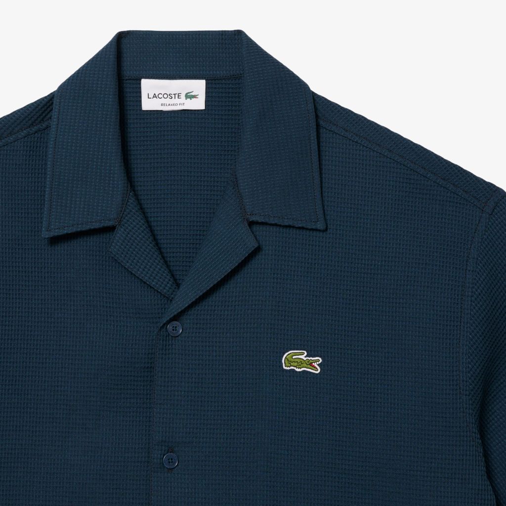 Áo Sơ Mi Lacoste Nam Dáng Rộng Họa Tiết Waffle