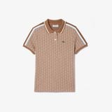 Áo Polo Lacoste Nữ Ôm Dáng Chất Liệu Jacquard Họa Tiết Monogram