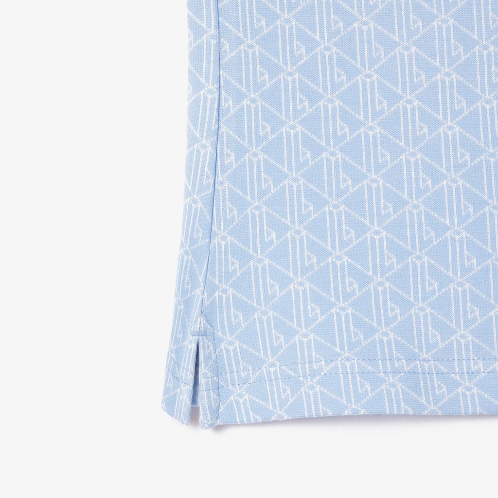Áo Polo Lacoste Nữ Ôm Dáng Chất Liệu Jacquard Họa Tiết Monogram