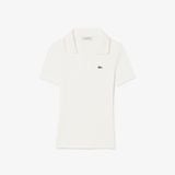 Áo Polo Lacoste Nữ L.12.D Ôm Dáng Cổ Áo Phối Màu