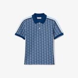 Áo Polo Lacoste Nữ Ôm Dáng Họa Tiết Monogram Chất Vải Jacquard