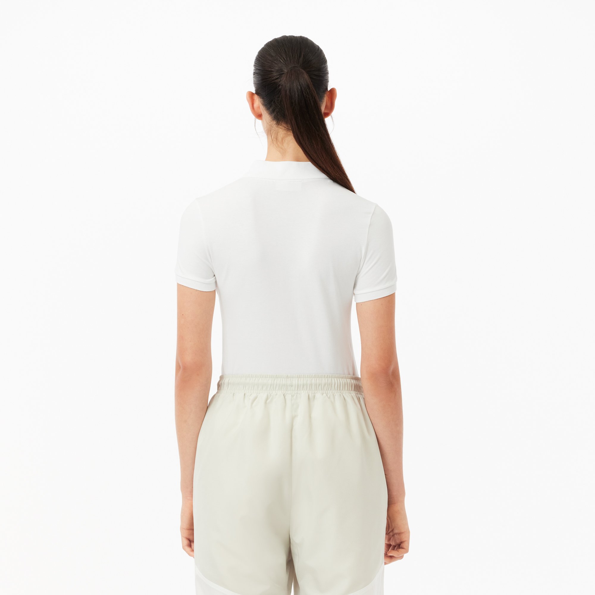 Áo Polo Lacoste Nữ Dáng Ôm Chất Liệu Jersey L.12.D