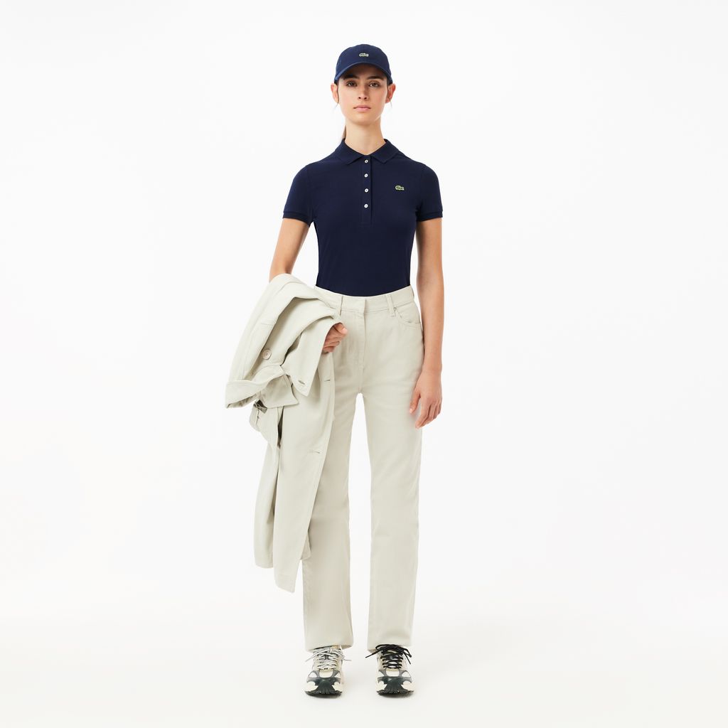 Áo Polo Lacoste Nữ Dáng Ôm Chất Liệu Jersey L.12.D