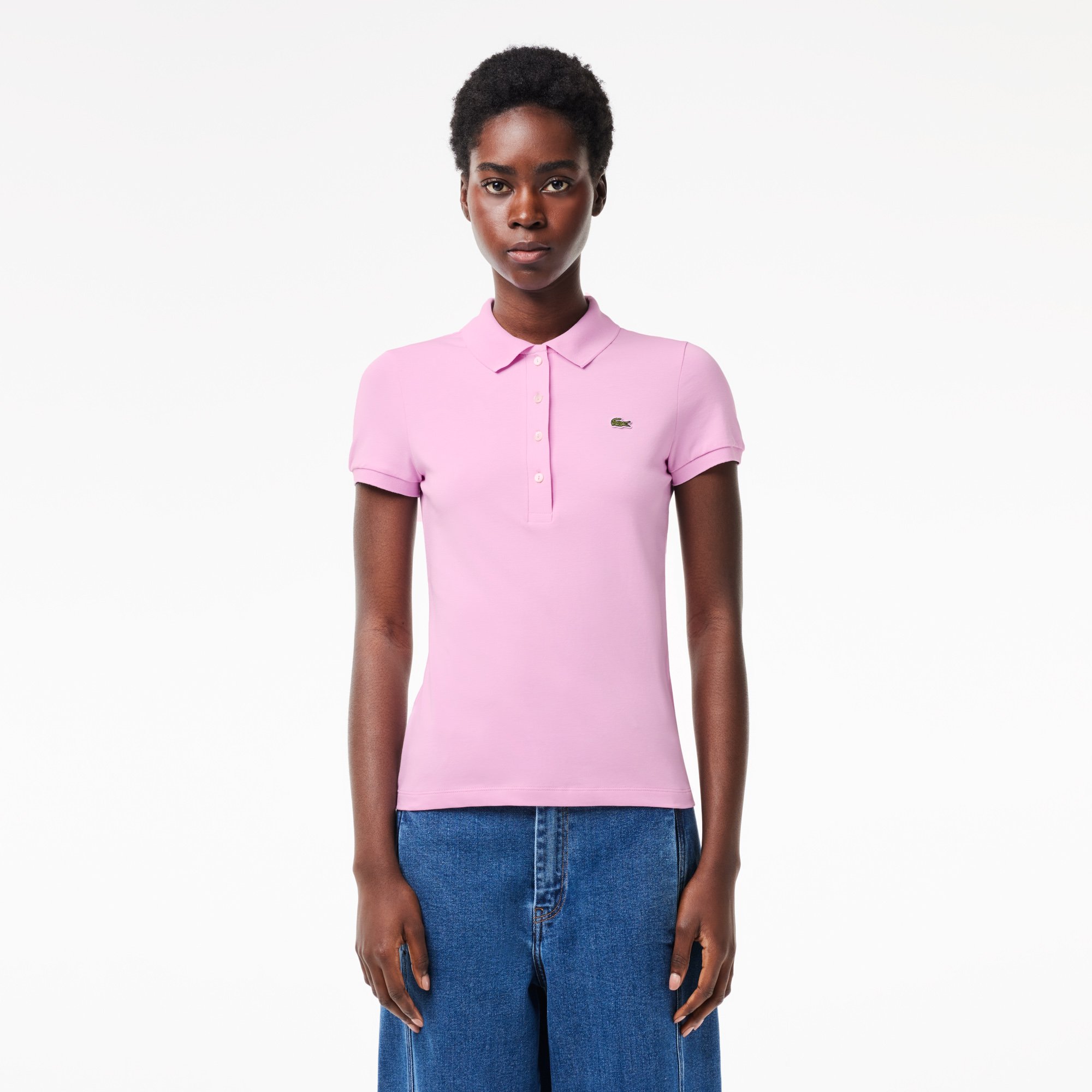 Áo Polo Lacoste Nữ Dáng Ôm Chất Liệu Jersey L.12.D