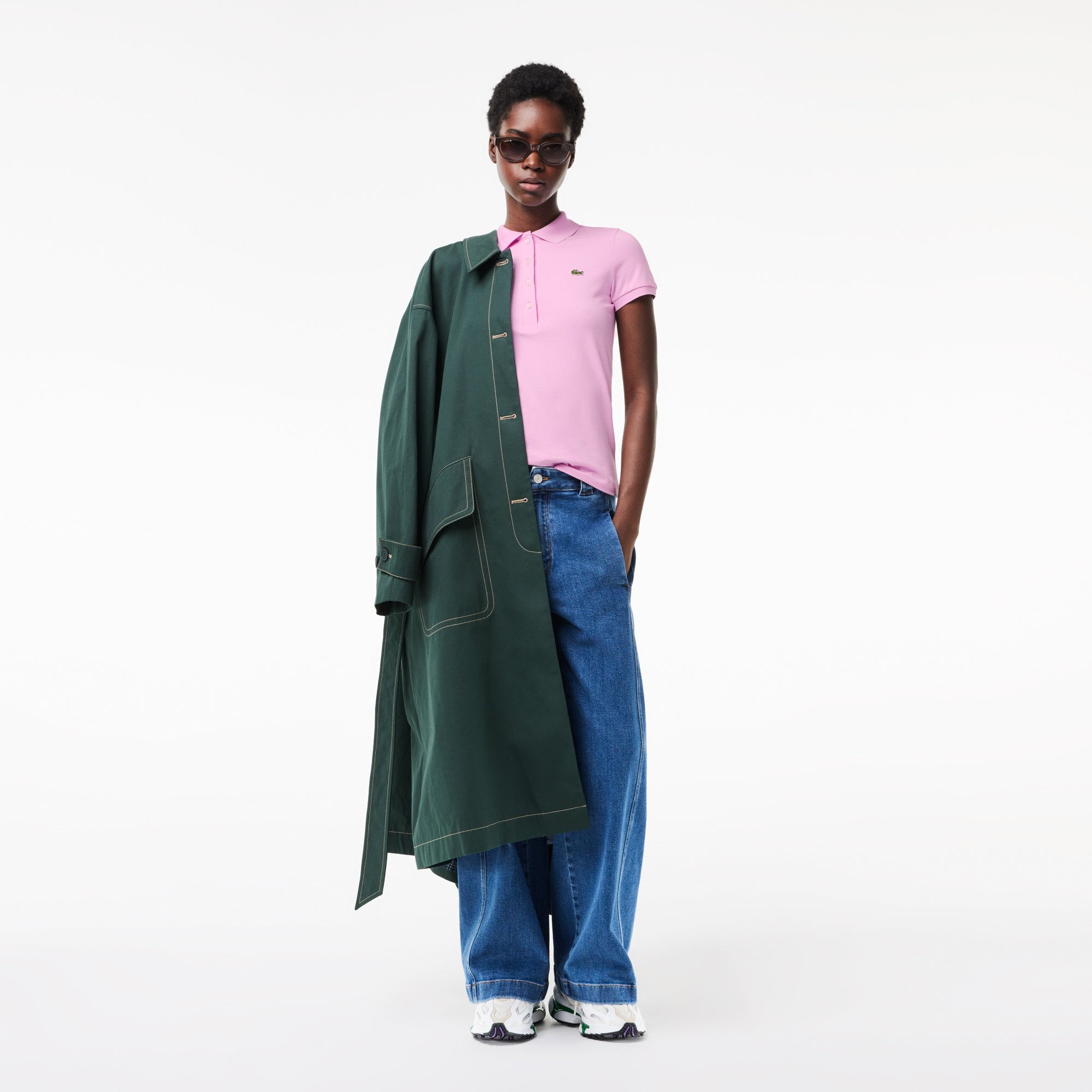 Áo Polo Lacoste Nữ Dáng Ôm Chất Liệu Jersey L.12.D