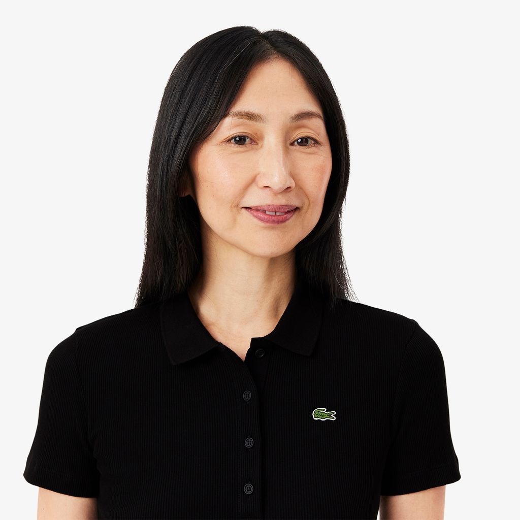 Áo Polo Lacoste Nữ L.12.D Ôm Dáng Chất Liệu Cotton Gân