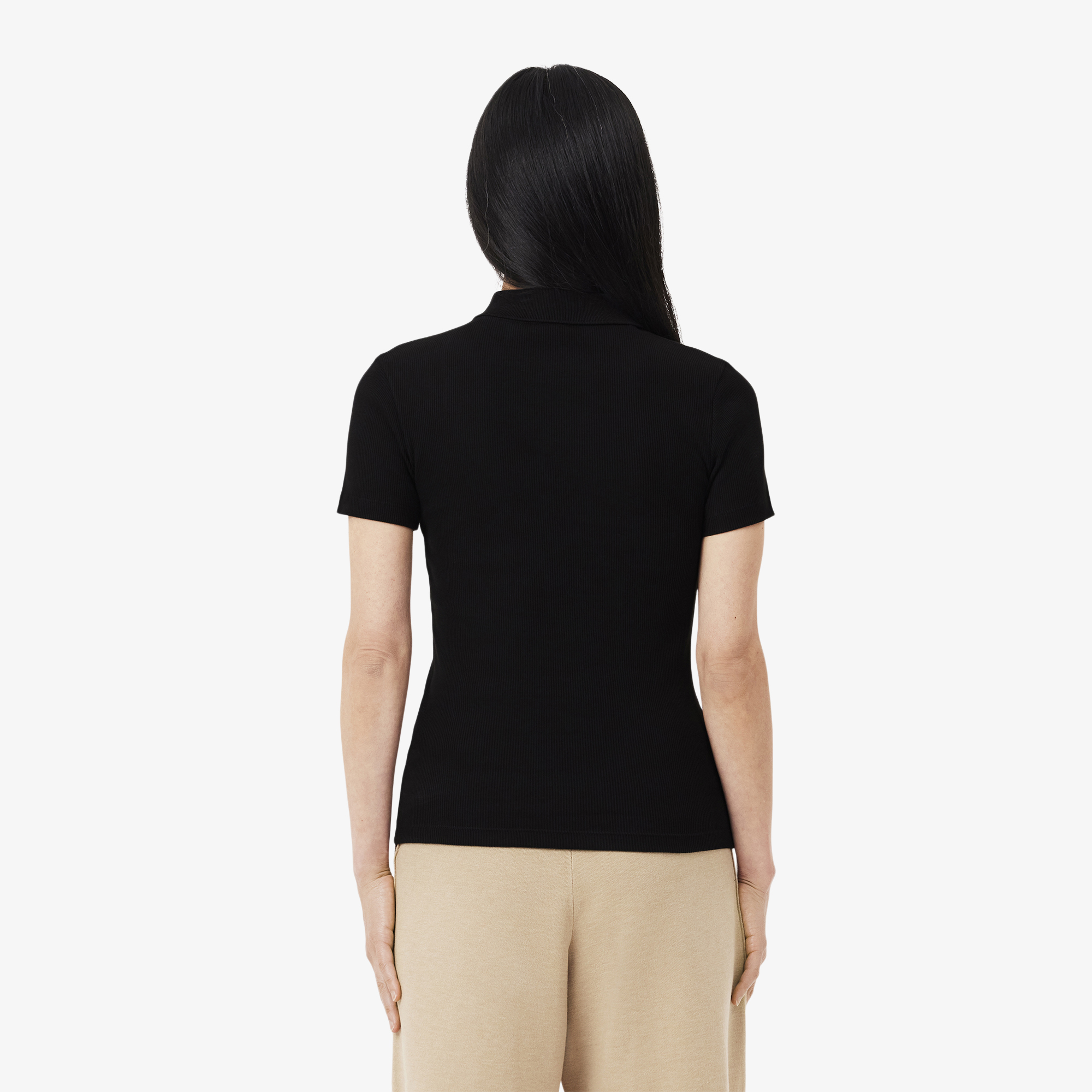 Áo Polo Lacoste Nữ L.12.D Ôm Dáng Chất Liệu Cotton Gân