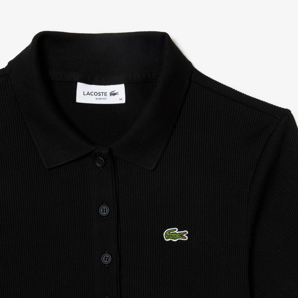 Áo Polo Lacoste Nữ L.12.D Ôm Dáng Chất Liệu Cotton Gân
