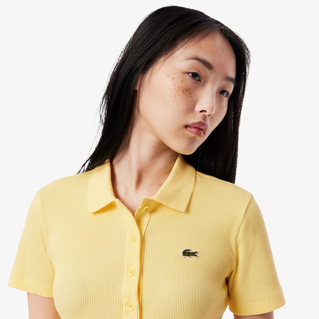 Áo Polo Lacoste Nữ L.12.D Ôm Dáng Chất Liệu Cotton Gân