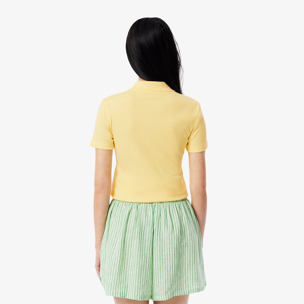 Áo Polo Lacoste Nữ L.12.D Ôm Dáng Chất Liệu Cotton Gân