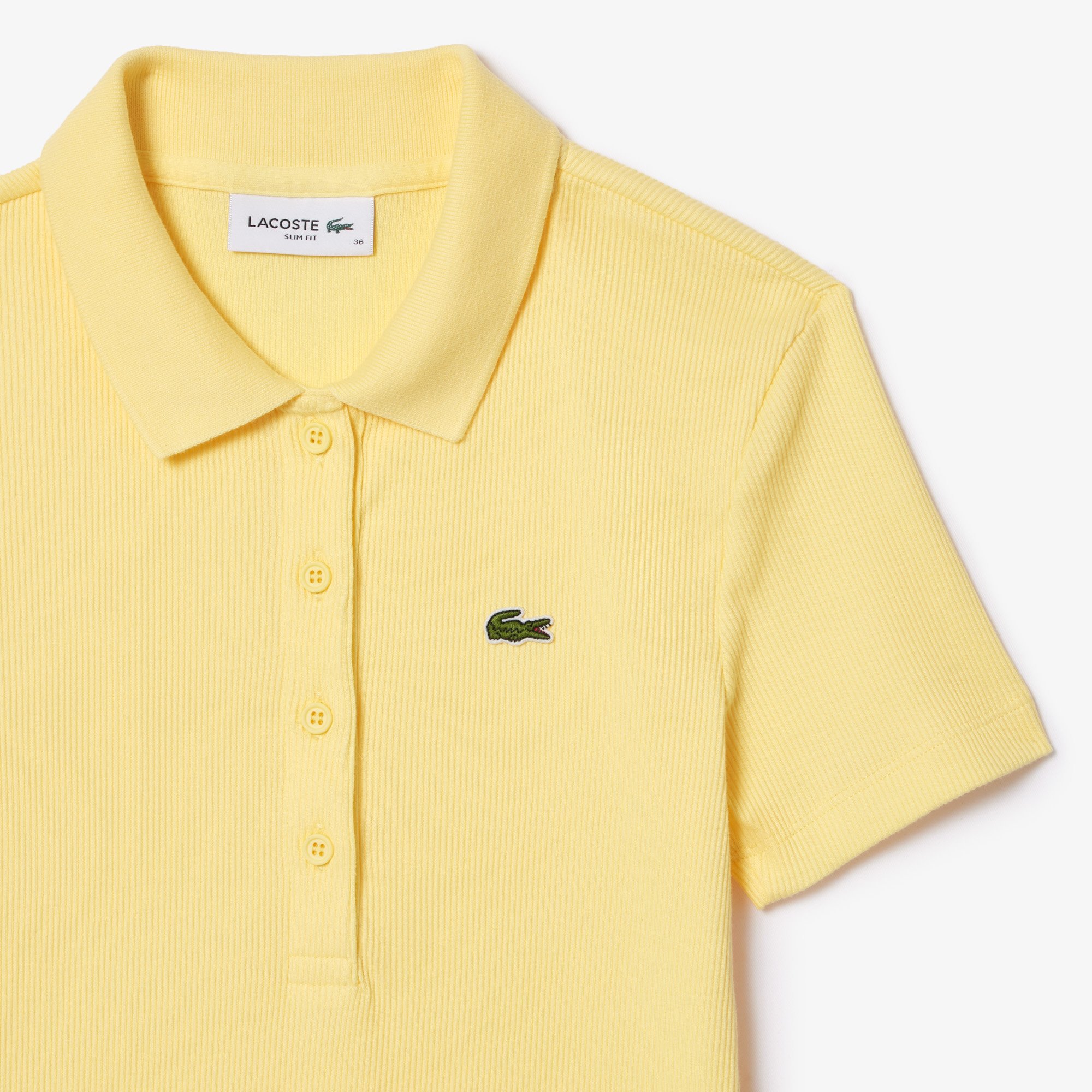 Áo Polo Lacoste Nữ L.12.D Ôm Dáng Chất Liệu Cotton Gân