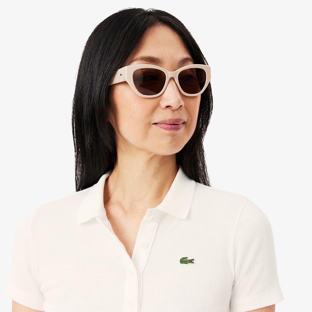 Áo Polo Lacoste Nữ L.12.D Ôm Dáng Chất Liệu Cotton Gân
