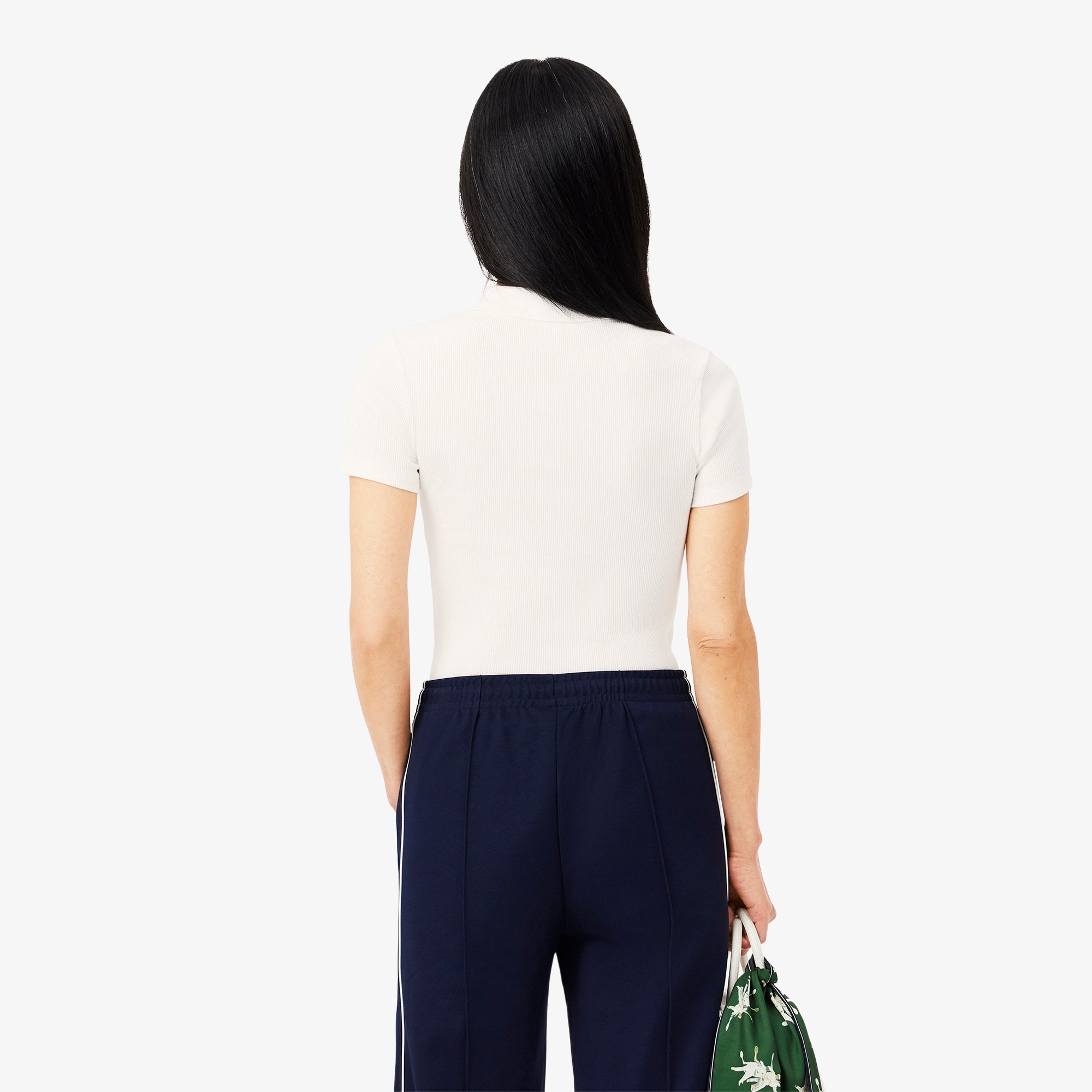 Áo Polo Lacoste Nữ L.12.D Ôm Dáng Chất Liệu Cotton Gân