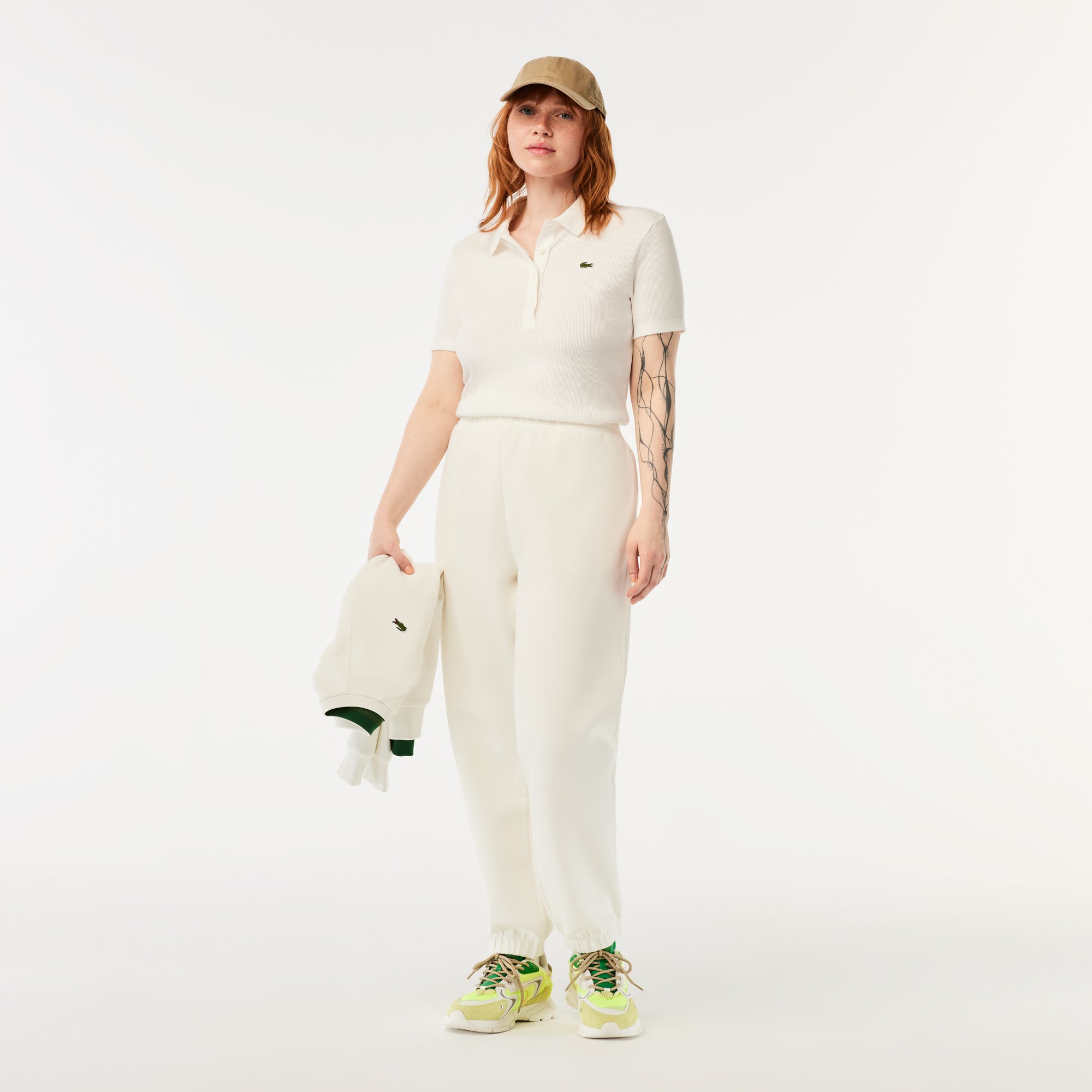 Áo Polo Lacoste Nữ L.12.D Ôm Dáng Chất Liệu Cotton Gân