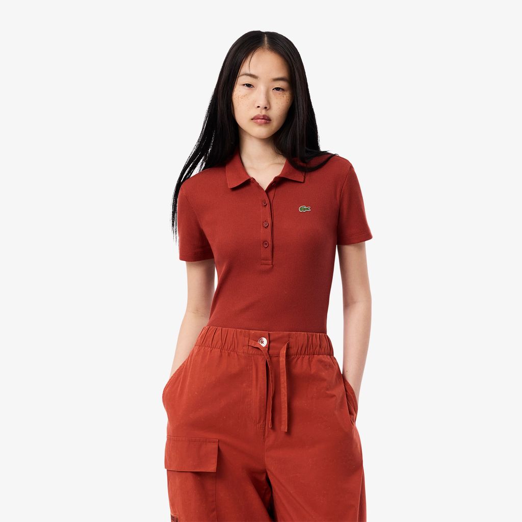 Áo Polo Lacoste Nữ L.12.D Ôm Dáng Chất Liệu Cotton Gân