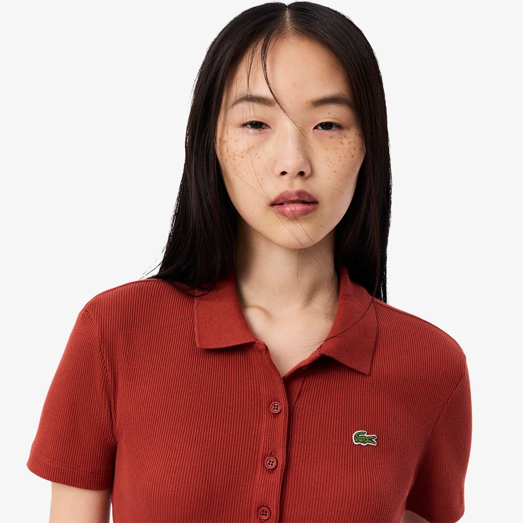 Áo Polo Lacoste Nữ L.12.D Ôm Dáng Chất Liệu Cotton Gân