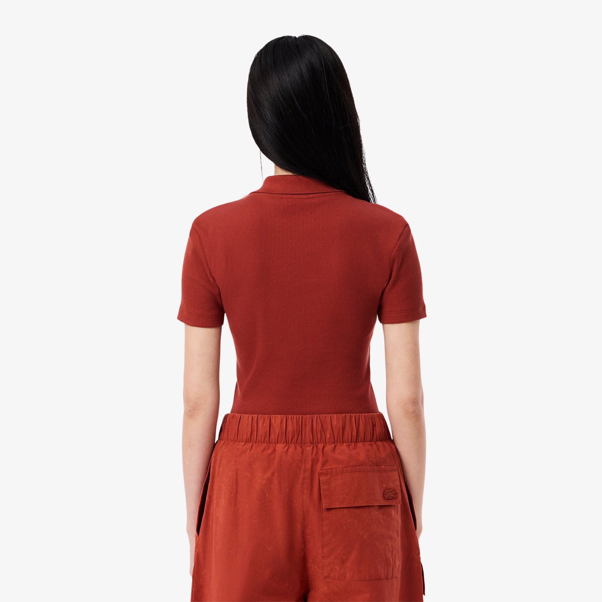 Áo Polo Lacoste Nữ L.12.D Ôm Dáng Chất Liệu Cotton Gân