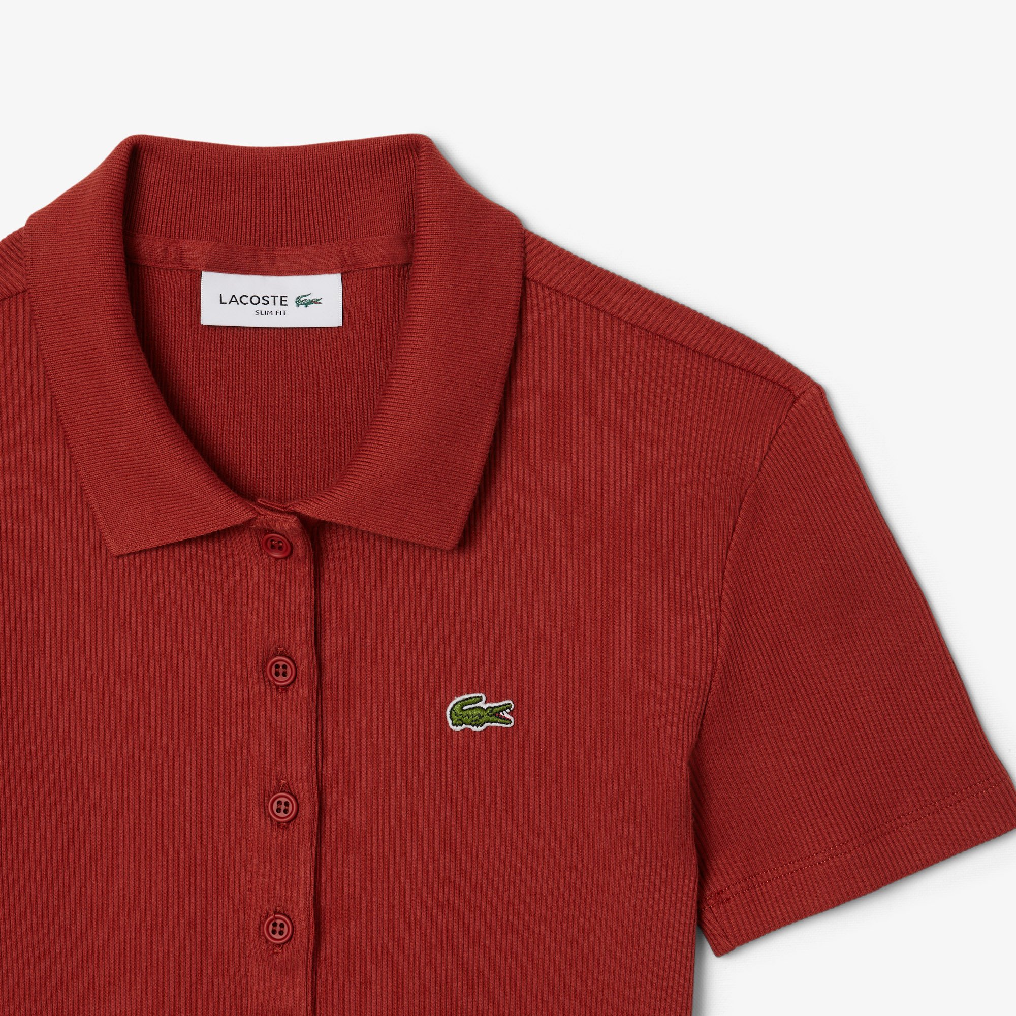 Áo Polo Lacoste Nữ L.12.D Ôm Dáng Chất Liệu Cotton Gân