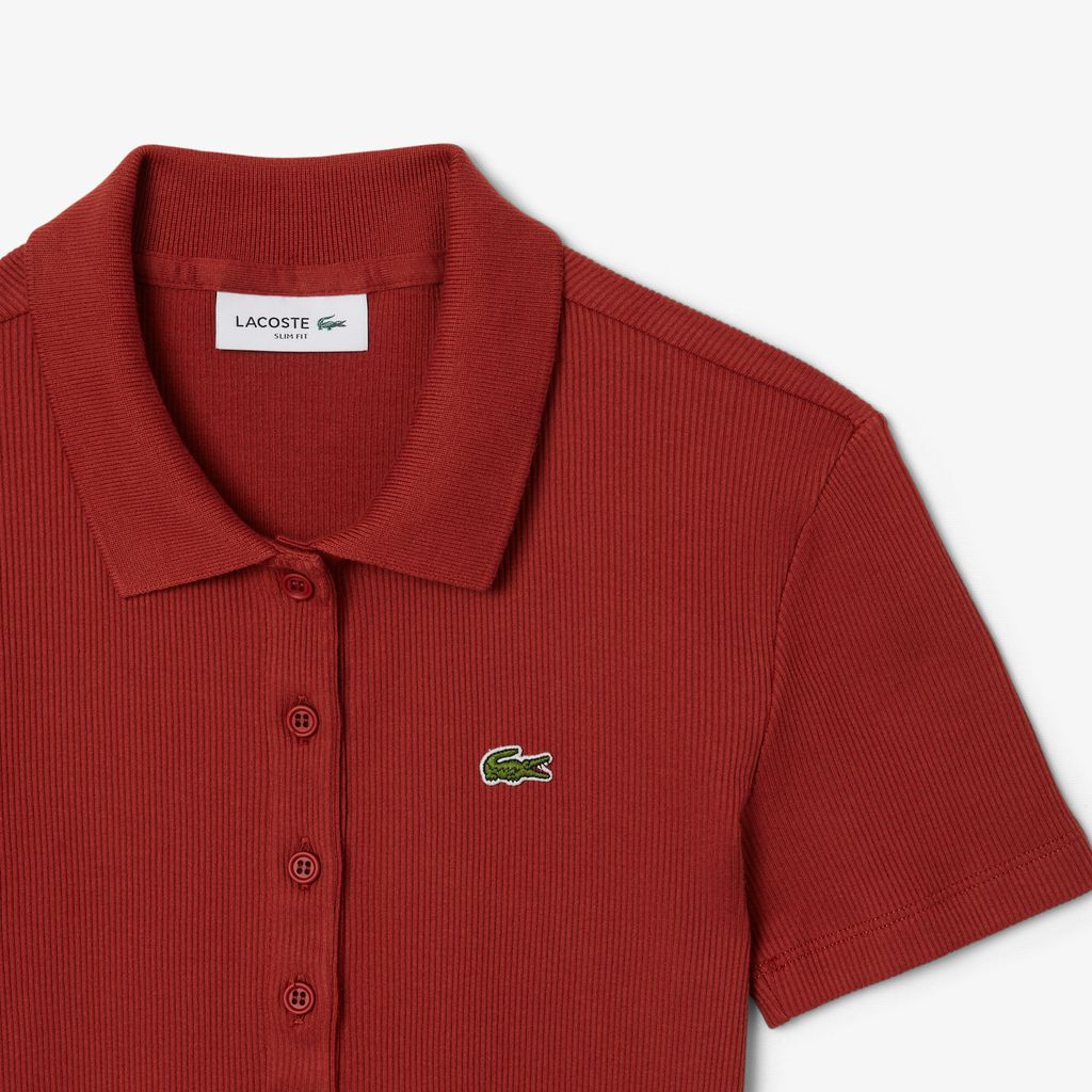 Áo Polo Lacoste Nữ L.12.D Ôm Dáng Chất Liệu Cotton Gân