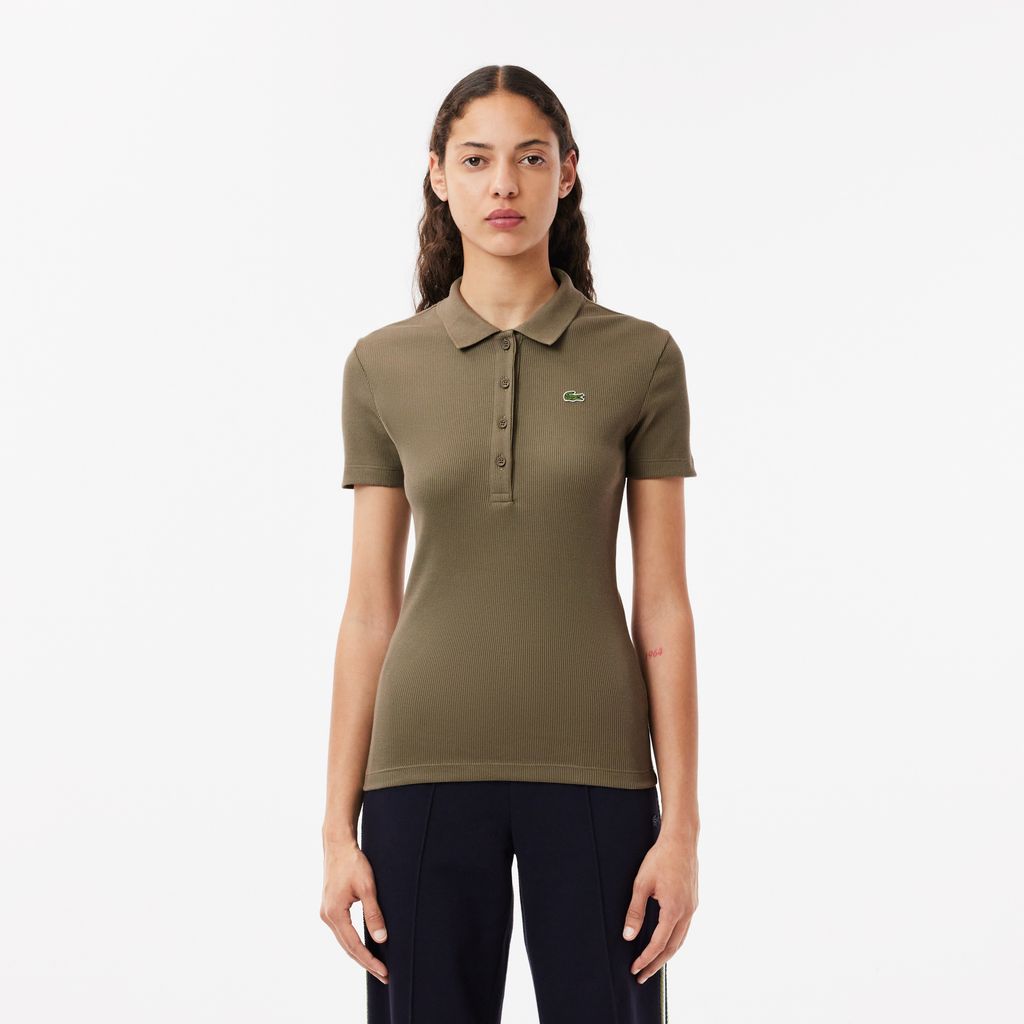 Áo Polo Lacoste Nữ L.12.D Ôm Dáng Chất Liệu Cotton Gân