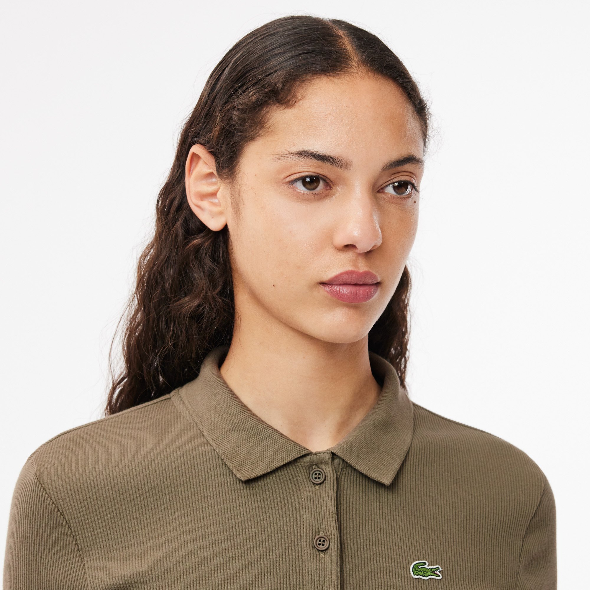 Áo Polo Lacoste Nữ L.12.D Ôm Dáng Chất Liệu Cotton Gân