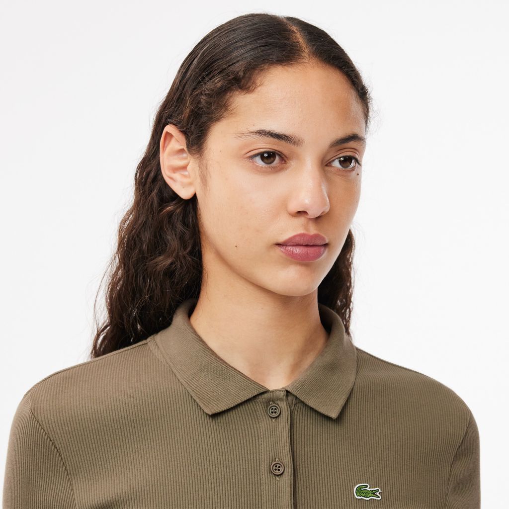 Áo Polo Lacoste Nữ L.12.D Ôm Dáng Chất Liệu Cotton Gân