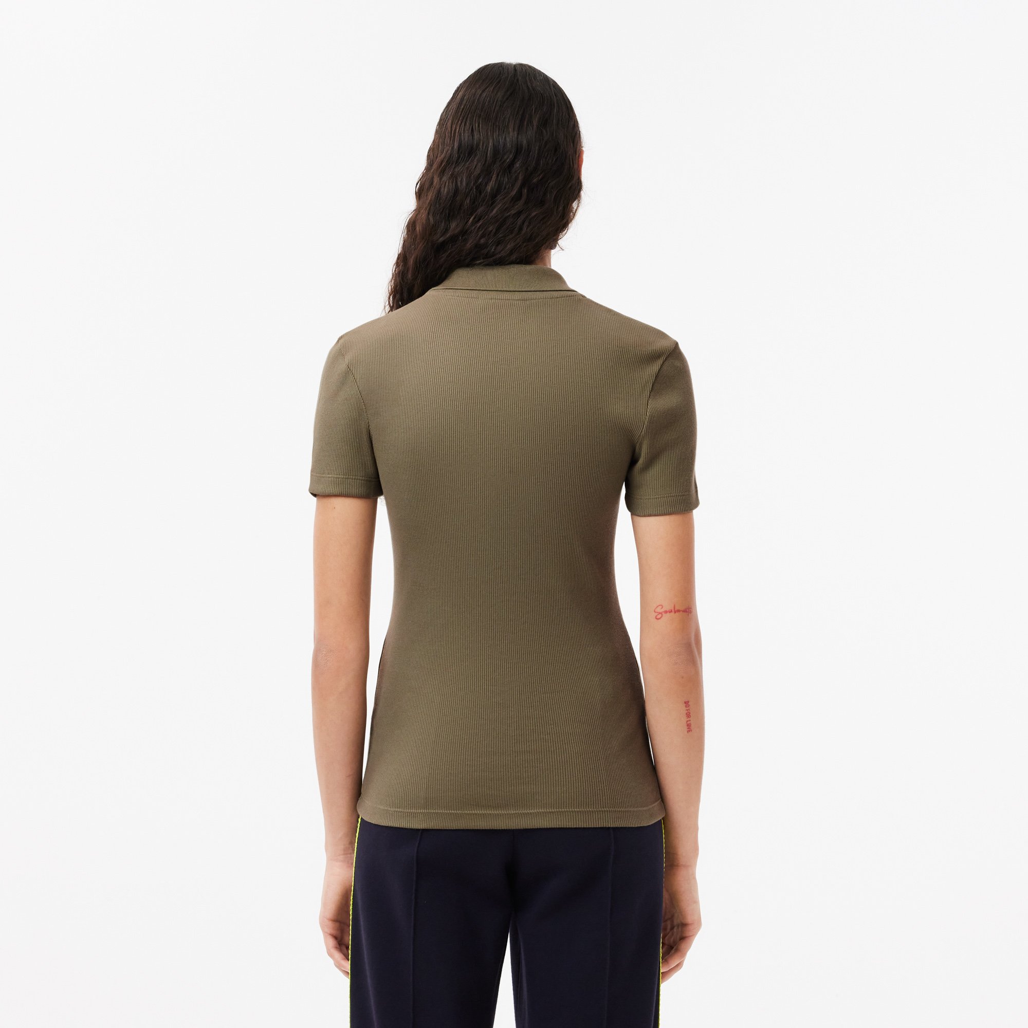 Áo Polo Lacoste Nữ L.12.D Ôm Dáng Chất Liệu Cotton Gân