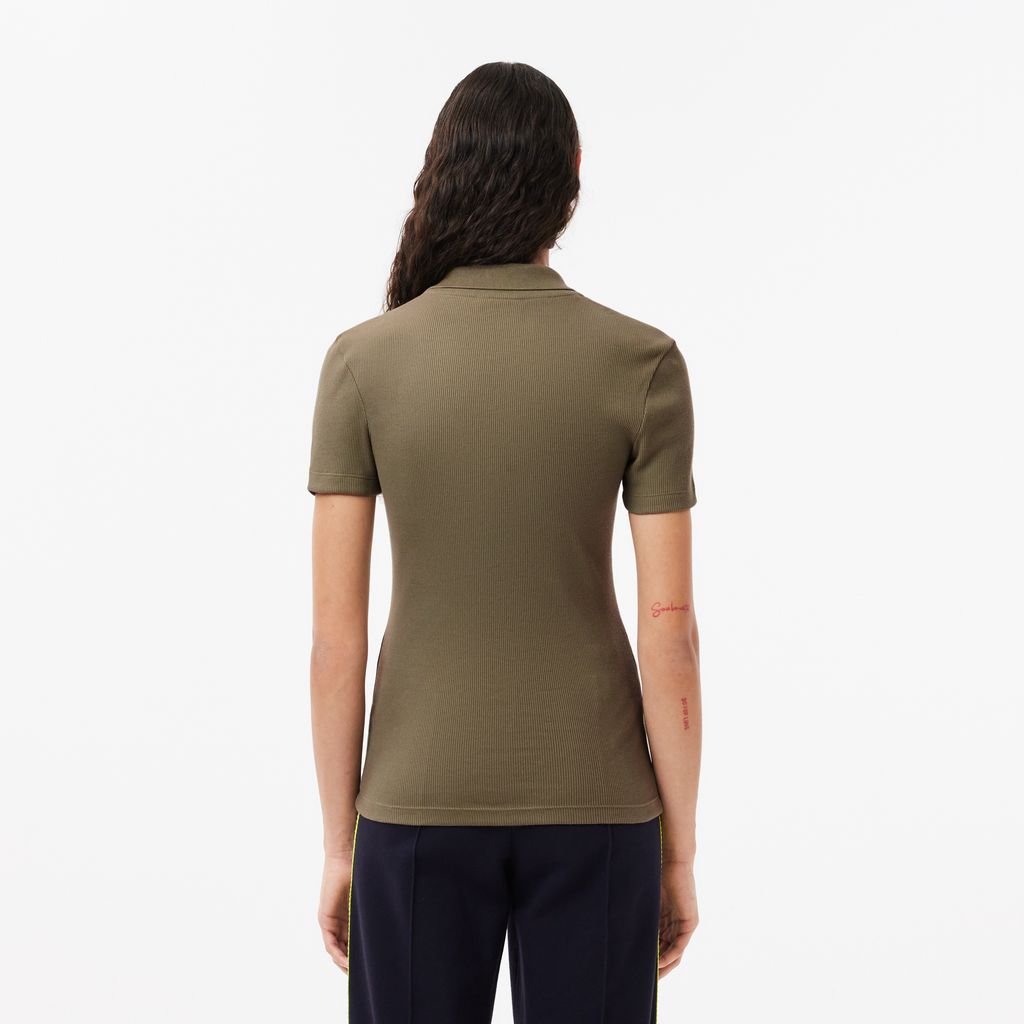 Áo Polo Lacoste Nữ L.12.D Ôm Dáng Chất Liệu Cotton Gân